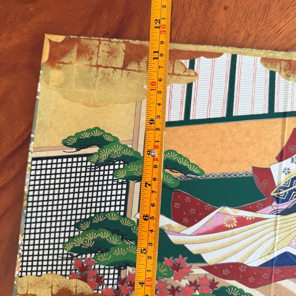 Japanese Art Print with Gold and Pink Accents